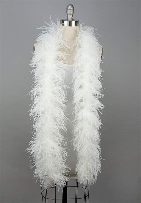 white ostrich boa